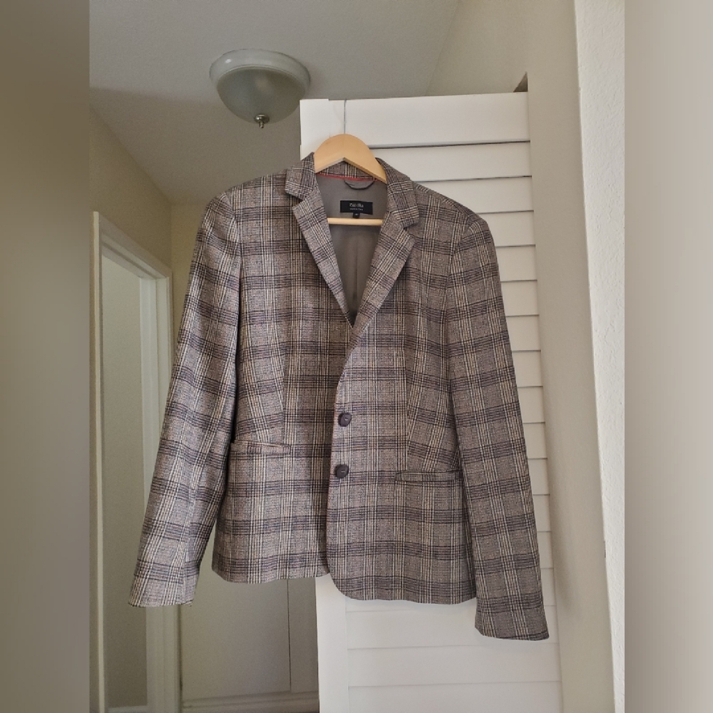 Zanella Plaid Blazer